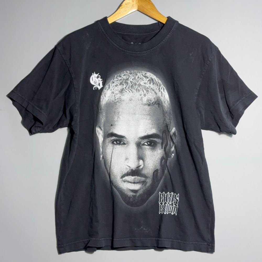 Chris Brown Tour Breezy Bowl T-Shirt Mens Size Medium Black Hip Hop Streetwear